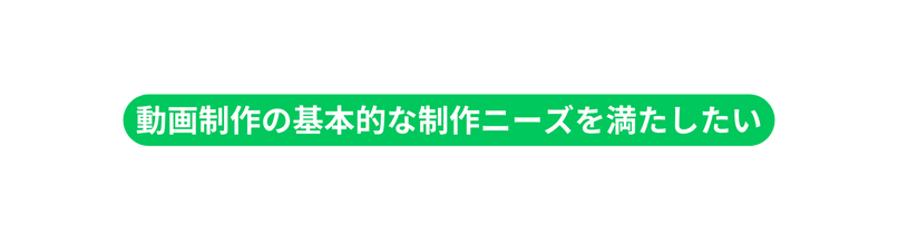 動画制作の基本的な制作ニーズを満たしたい